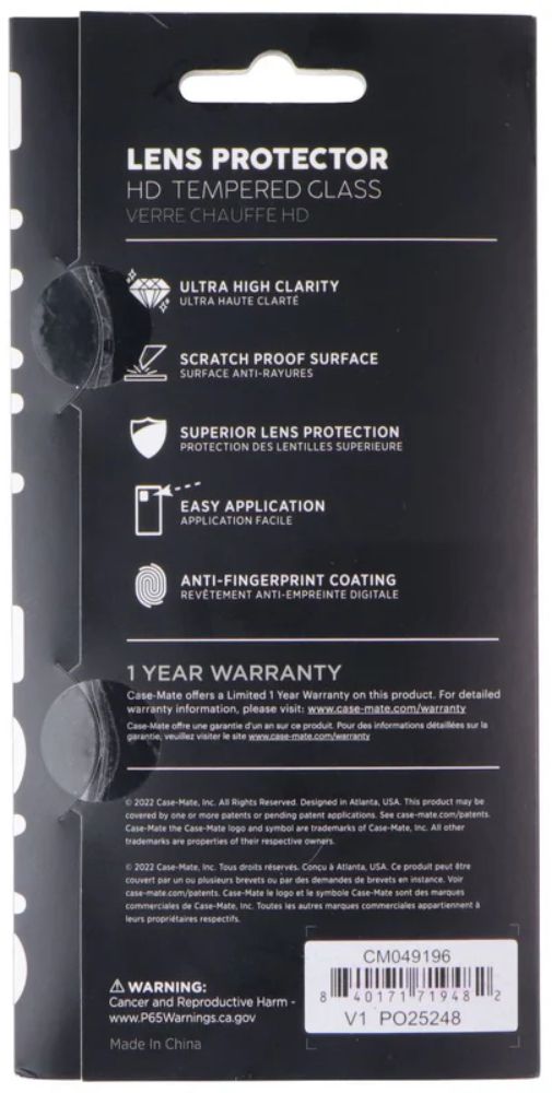 Case-Mate HD Tempered Glass Lens Protector for iPhone 14/14 Plus - Reebelo US