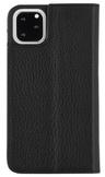 Case-Mate Leather Wallet Folio Case for Phone 11 Pro Max - Black