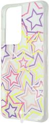 Case-Mate Prints Hardshell Phone Case for Galaxy S21 Ultra 5G - Neon Stars