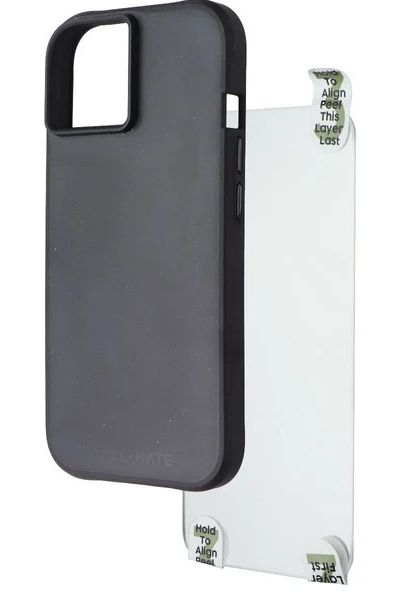 Case-Mate Protection Pack Phone Case & Screen Protector for iPhone 15/14/13 - Black