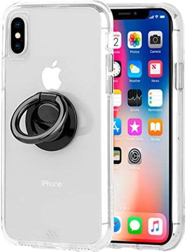 Case-Mate Tough Clear Phone Case & Ring Grip Holder for iPhone XS/X - Reebelo US