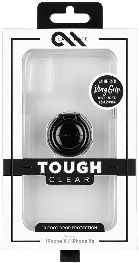 Case-Mate Tough Clear Phone Case & Ring Grip Holder for iPhone XS/X - Reebelo US