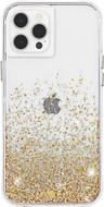 Case-Mate Twinkle Ombre Phone Case for iPhone 12/12 Pro - Gold Glitter