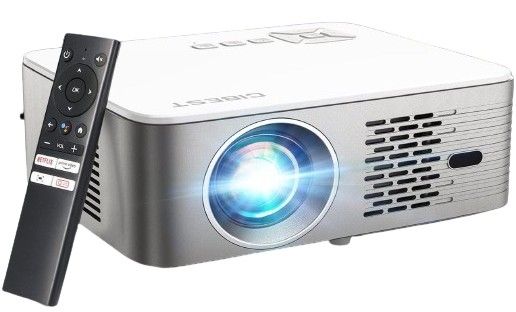 CiBest G1 4K Support with 5G WiFi Bluetooth Native 1080P Projector - White