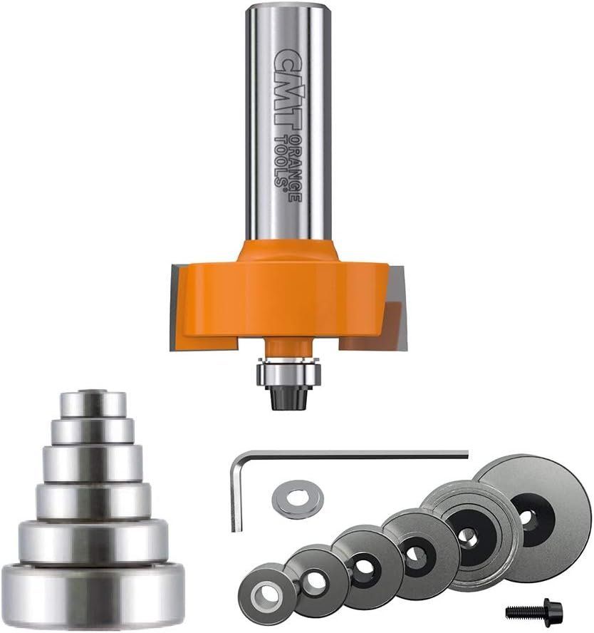 CMT 835.501.11 Variable Depth Rabbeting Router Bit Set - Orange