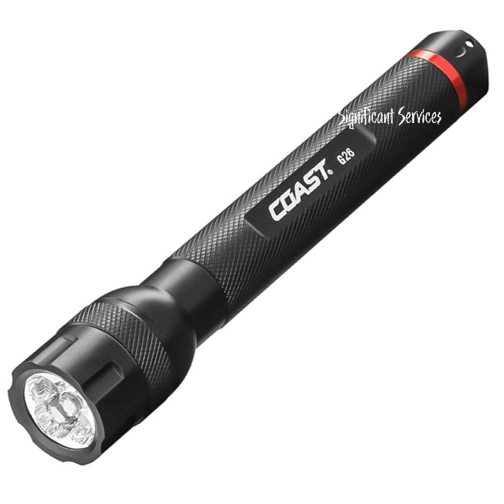 Coast G26 Run Time Rear Switch Fixed Beam LED Flashlight - Black