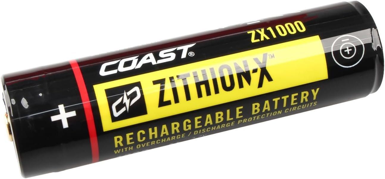 Coast ZX1000 ZITHION-X Li-Ion Rechargeable Battery for The XP11R LED Flashlight - Black