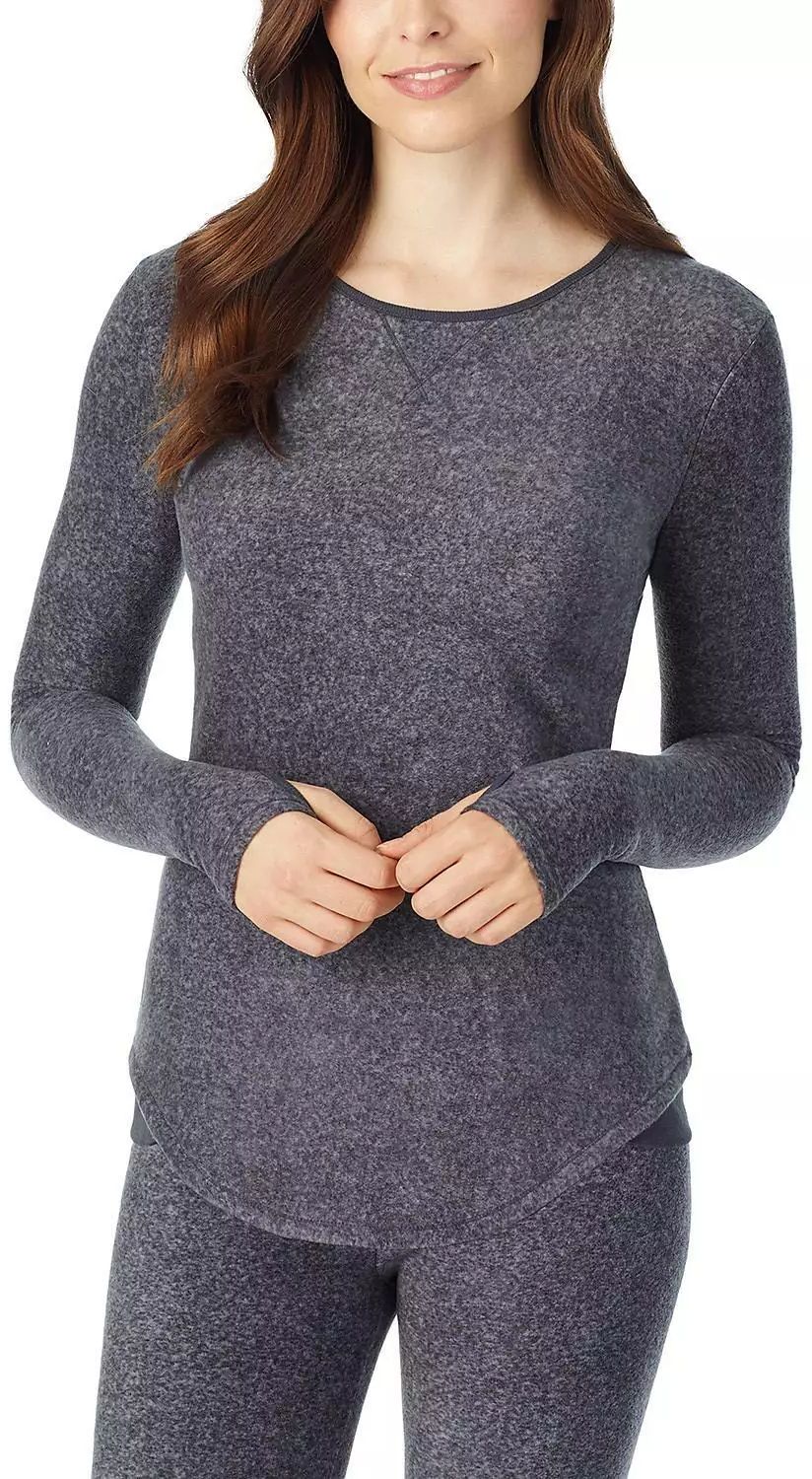 Cuddl Duds Fleecewear with Stretch Long Sleeve Crew - Reebelo US