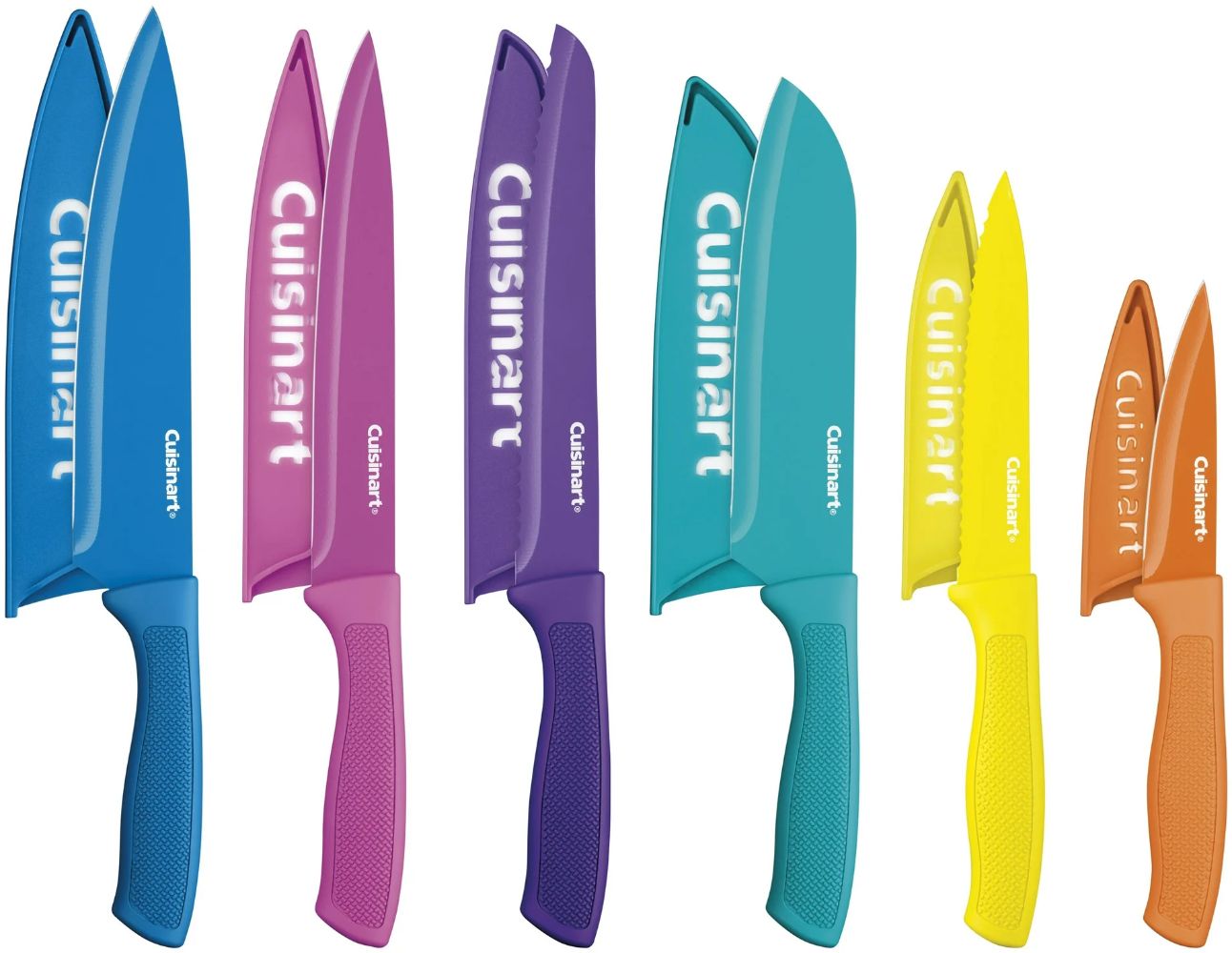 Cuisinart C55-12PCGW Advantage Ceramic Coated Knife Set 12-Piece - Multicolor