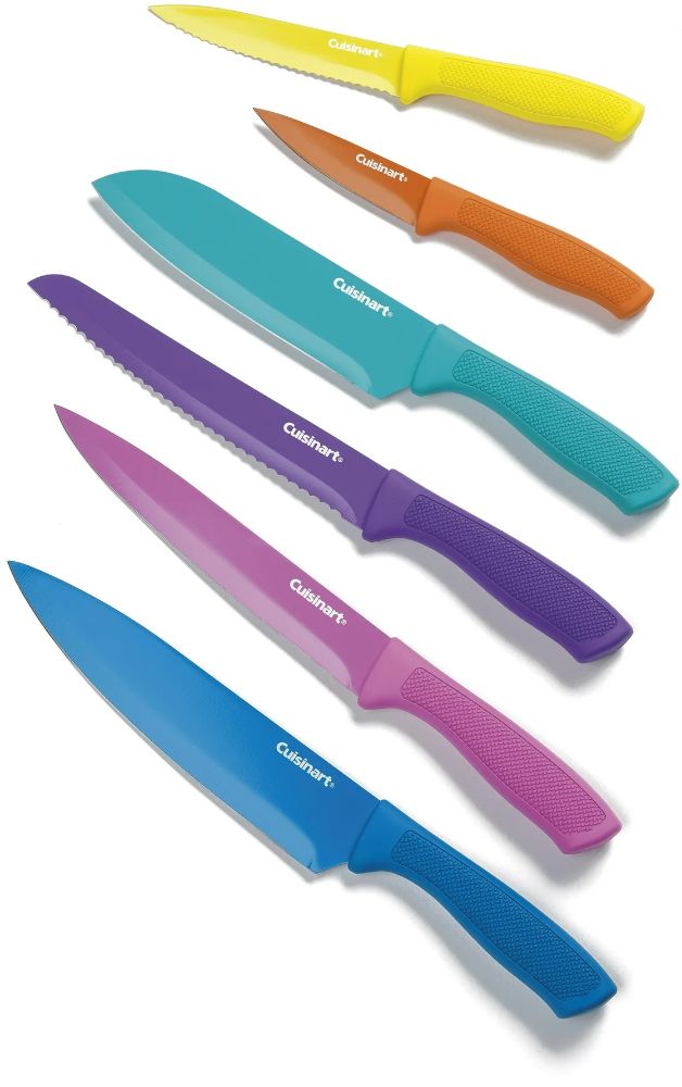 Refurbished Cuisinart C55-12PCGW Advantage Ceramic Coated Knife Set 12-Piece - Reebelo US