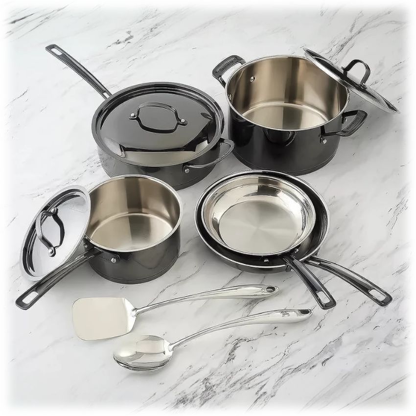 Refurbished Cuisinart MSS-10 Mica-Shine Stainless Steel 10 Piece Set - Reebelo US