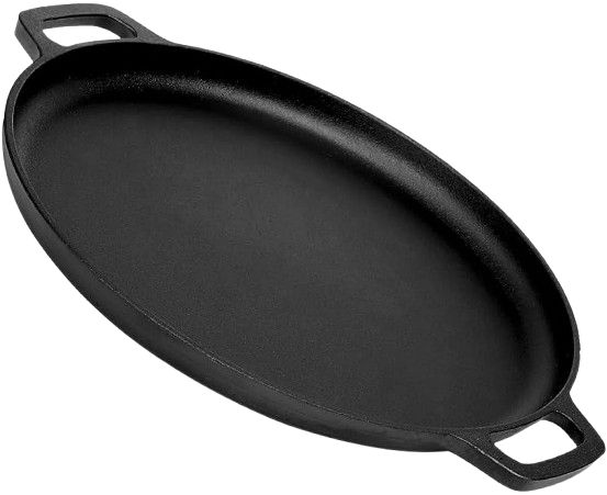 Refurbished Cuisinel Cast Iron Pizza Pan/Round Griddle Flat Skillet 13.5" - Reebelo US