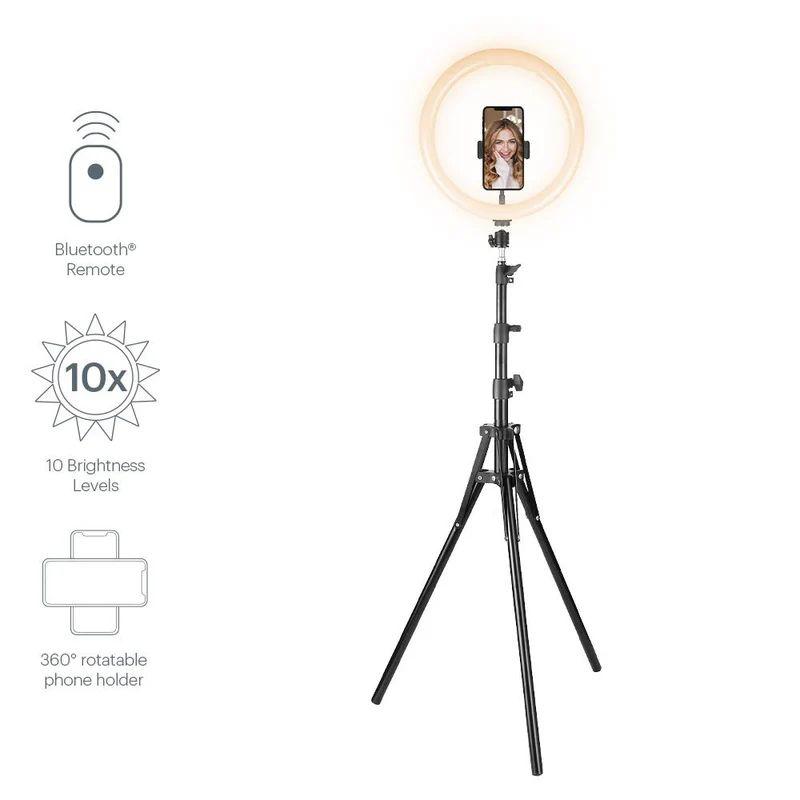 Refurbished Cygnett V-PRO 12" Travel Ring Light Tripod Travel Pouch and Bluetooth Remote - Reebelo US