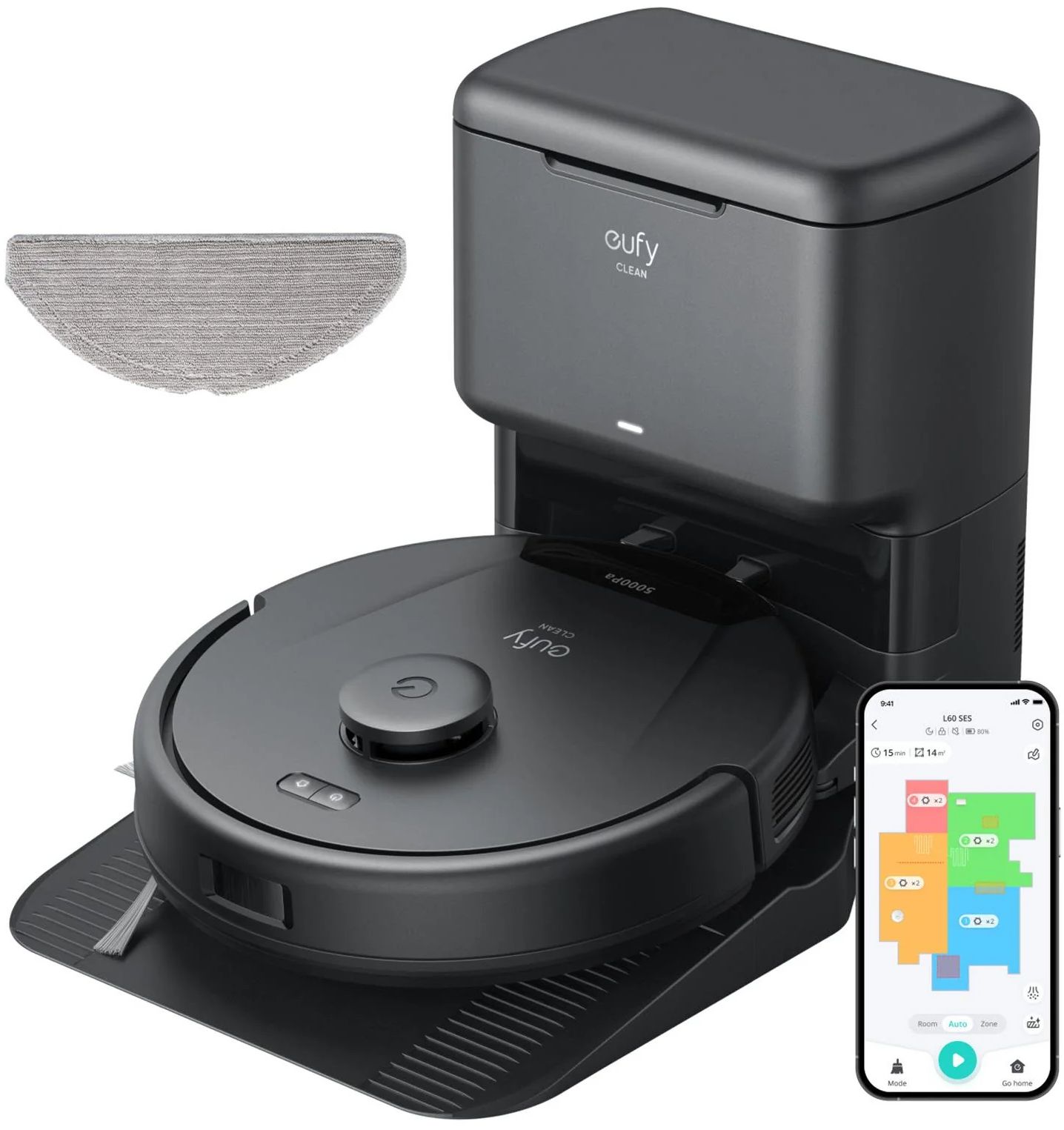 Refurbished Eufy L60 Hybrid Robot Vacuum with Self Empty Station - Reebelo US