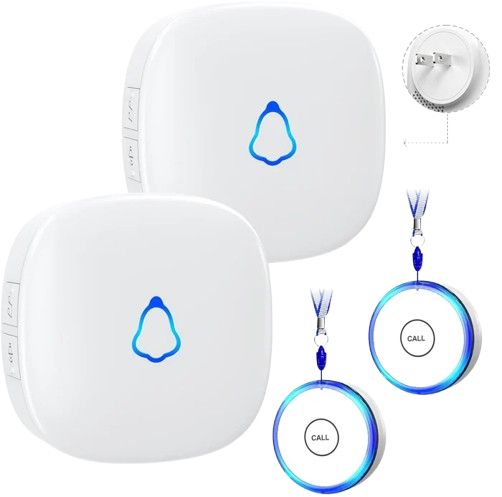 Refurbished Fansitc Caregiver Pager 2x Pager + 2x Wireless Call/Panic Button - Reebelo US