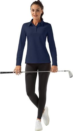 Refurbished FKEEP Women Long Sleeve Polo Shirt Golf Sport Athletic Top - Reebelo US