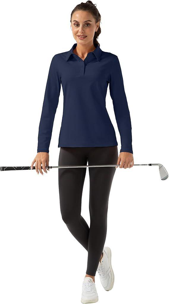 Refurbished FKEEP Women Long Sleeve Polo Shirt Golf Sport Athletic Top - Reebelo US