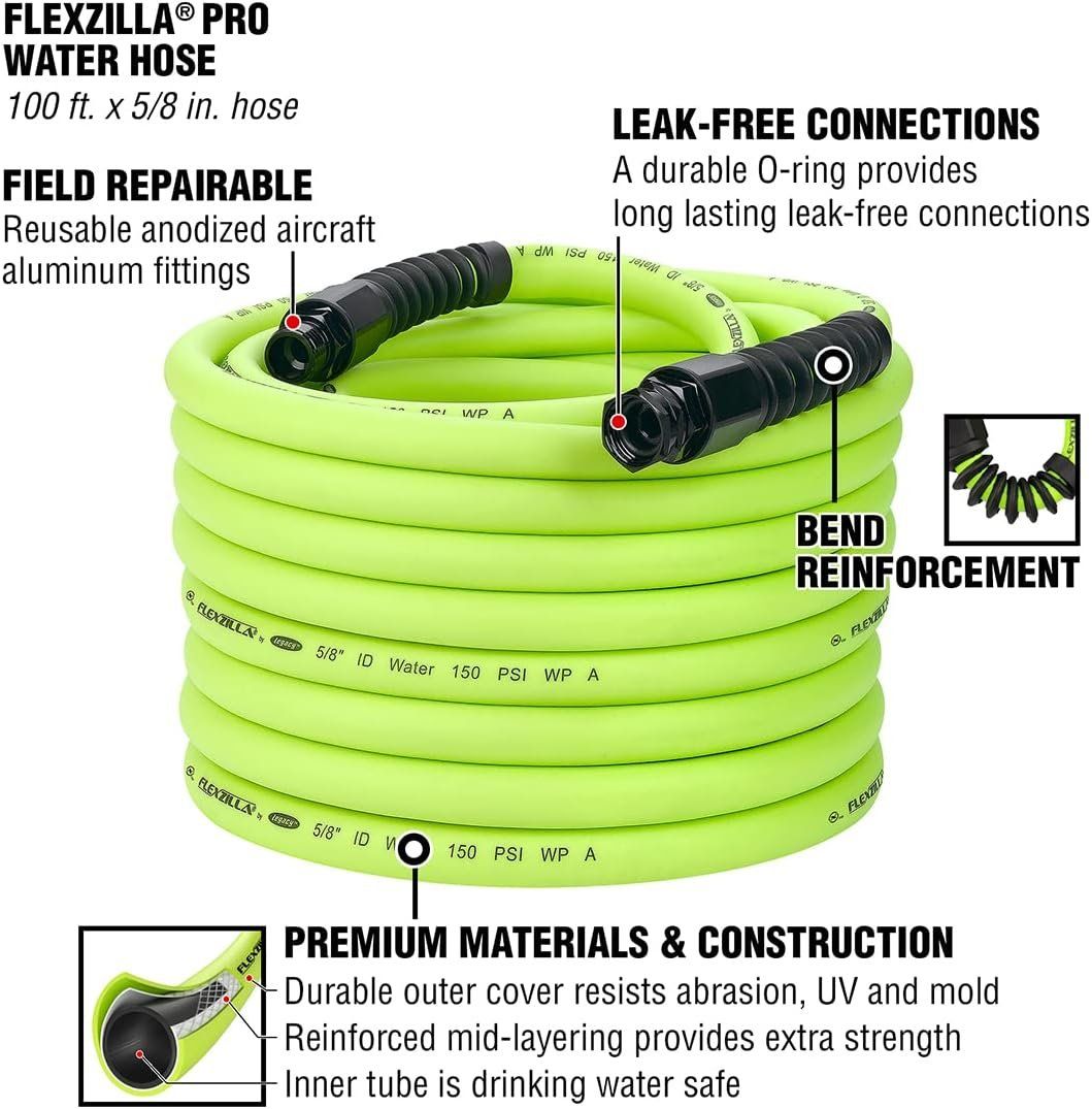Refurbished Flexzilla HFZWP5100-E Pro Water Hose - Reebelo US