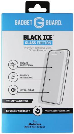 Gadget Guard Black Ice+ Tempered Glass with Align Tool for Moto G Pure (2021) - Reebelo US