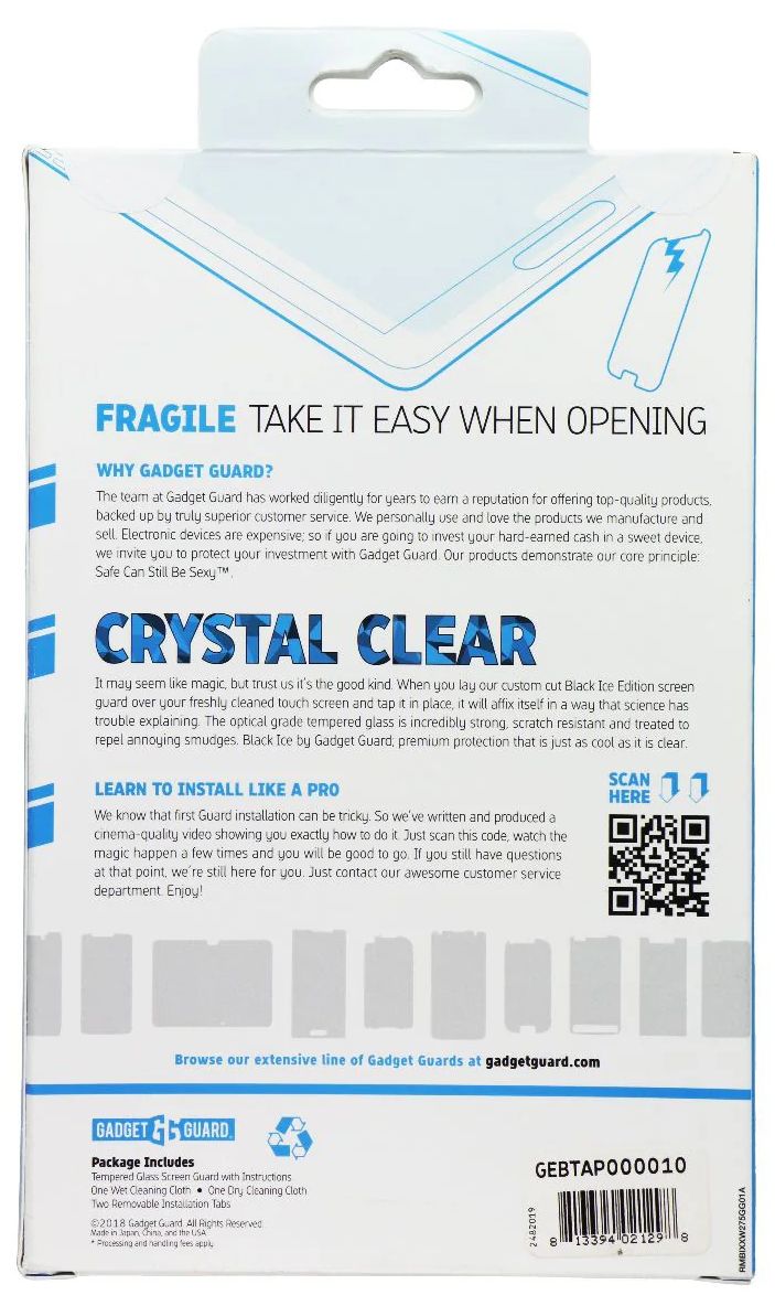 Gadget Guard Black Ice Tempered Glass Display Guard for iPad Mini (7.9-in) - Reebelo US