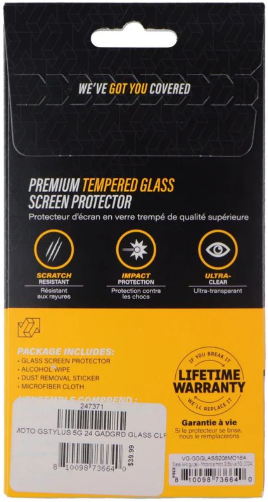Gadget Guard Tempered Glass Screen Protector for Motorola Moto Stylus G 5G (2024) - Reebelo US