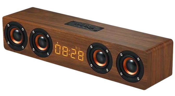 Refurbished Generic W8 Wooden Wireless Heavy Bass Speaker Subwoofer Soundbar - Reebelo US