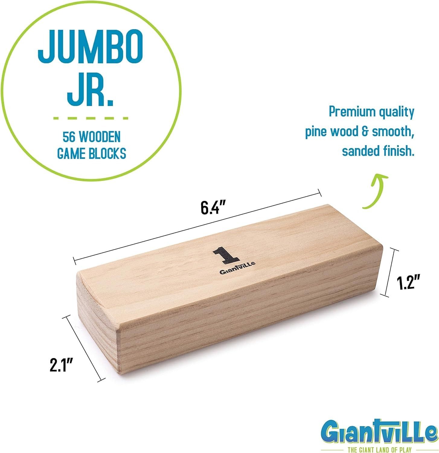 Refurbished Giantville Giant Tumbling Timber Toy Pine Wood Life-Size Blocks Tower (56-Blocks) - Reebelo US
