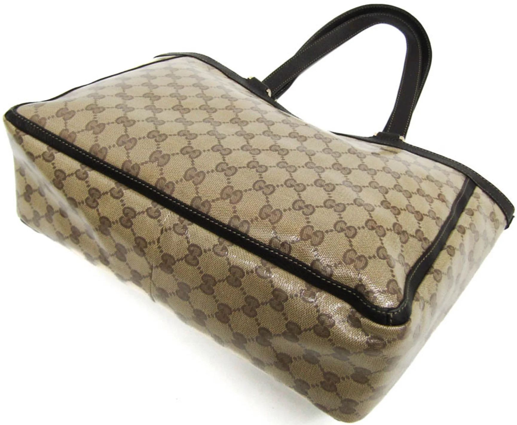 Refurbished Gucci GG Crystal Leather PVC Tote Bag - Reebelo US