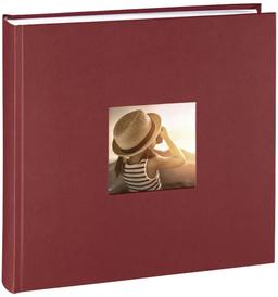 Refurbished Hama Fine Art Bookbound Dry Mount 300x300 Bordeaux Jumbo Photo Album (100 Page) - Reebelo US