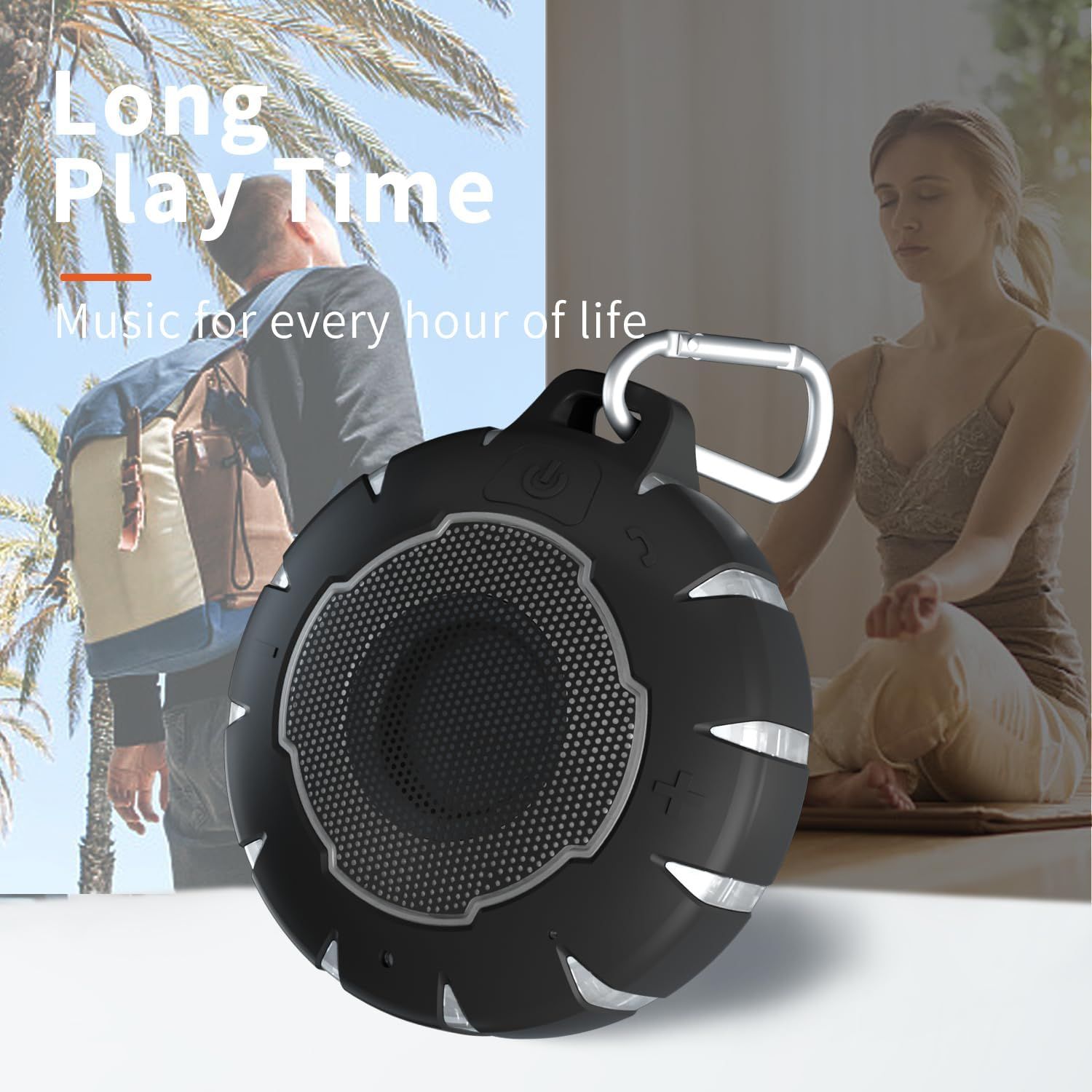 Refurbished HEYSONG Waterproof Shower Bluetooth Speaker B18L - Reebelo US