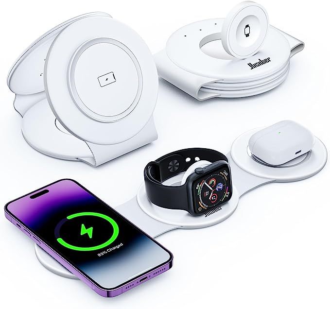 Refurbished Hicober 3 in 1 Charging Station AppleTravel Wireless Magsafe W313  - Reebelo US