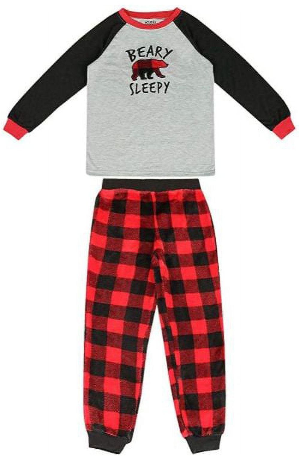 Holiday #FamJams Matching Family Pajamas Kids' Pajama Set 10/12 - Grey/Red/Black