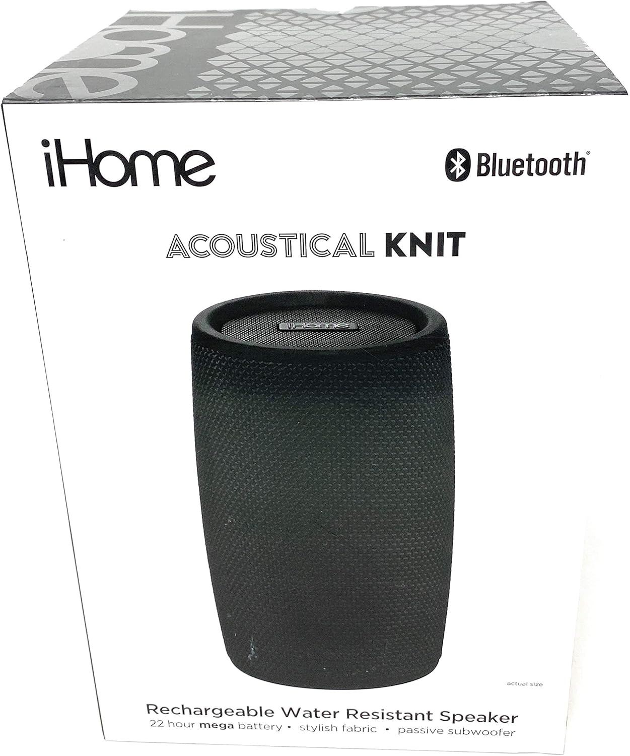 Refurbished iHome iBT77V3BX Acoustical Knit Rechargeable Water Resistant Speaker - Reebelo US
