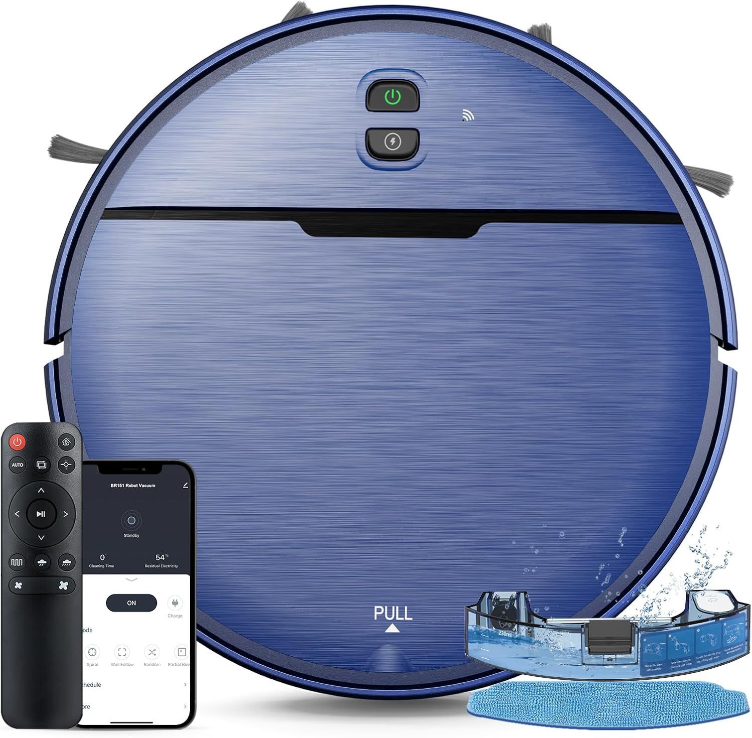 Refurbished Imartine BR151 Geometric 2 in 1 Mopping and Vacuuming Robot Wifi Self Charge - Reebelo US