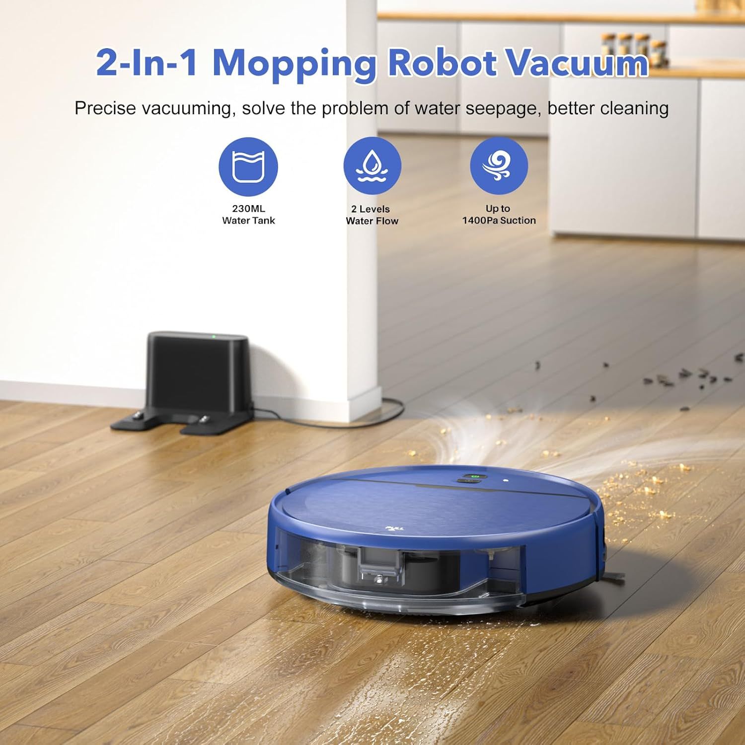Refurbished Imartine BR151 Geometric 2 in 1 Mopping and Vacuuming Robot Wifi Self Charge - Reebelo US