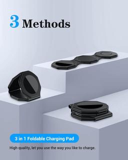 Refurbished Impuvers 3-in-1 Magnetic Foldable Wireless Charging Station - Reebelo US