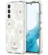 Incipio Kate Spade New York Defensive Hardshell Phone Case for Galaxy S22 - Hollyhock Floral Clear
