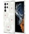Incipio Kate Spade New York Defensive Hardshell Phone Case for Galaxy S22 Ultra - Hollyhock Floral Clear