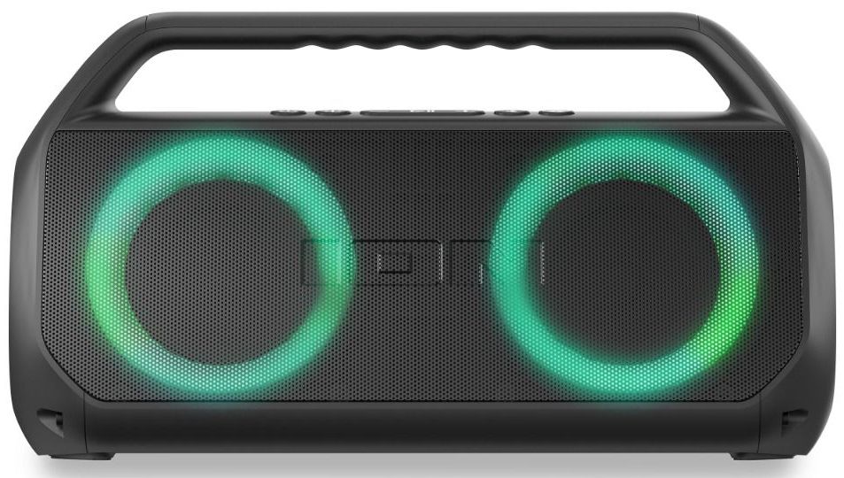 ION Audio Uber Boom Ultra Water-Resistant Bluetooth Stereo Boombox with Lights - Black