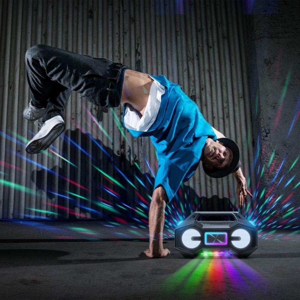 Refurbished ION Party Rocker Go High-Power Portable Boombox with Party Starter️ Lights - Reebelo US