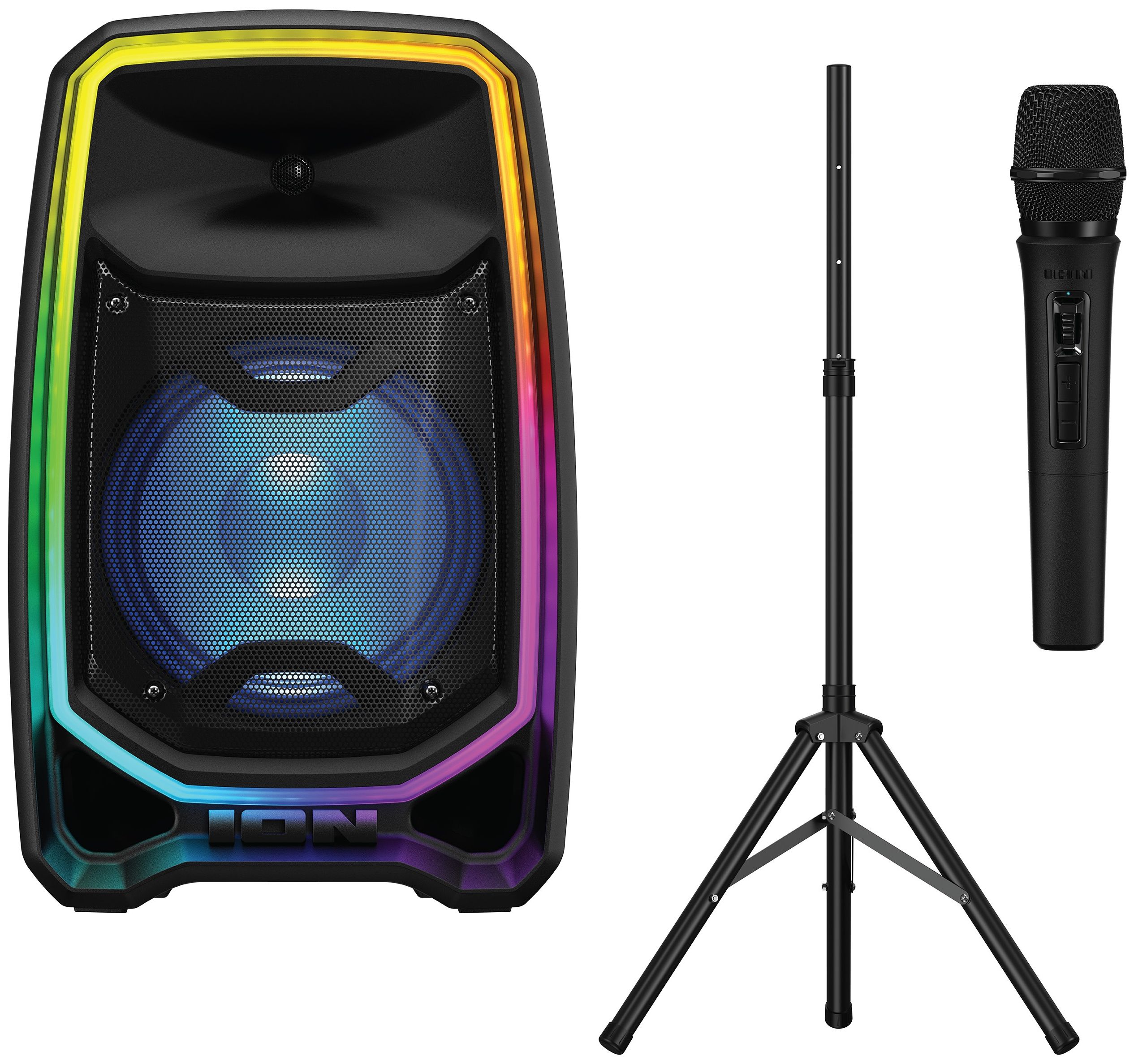 ION Total PA Freedom Wireless Speaker System with Edge-Glow Lights - Black