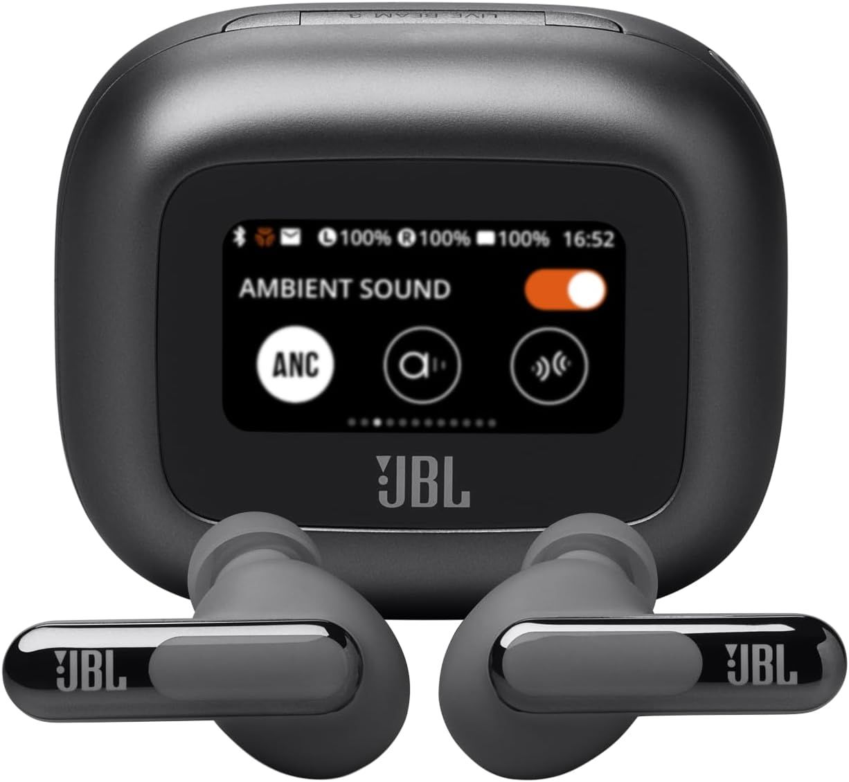 JBL Harman Live Beam 3 True Wireless Noise-Cancelling Stick-Closed Earbuds - Black
