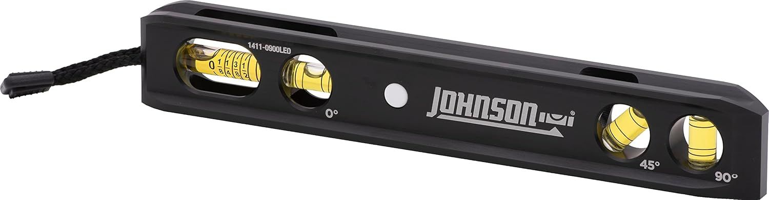 Refurbished Johnson Level & Tool 1411-0900LED 9" Magnetic LED Billet Torpedo Level - Reebelo US