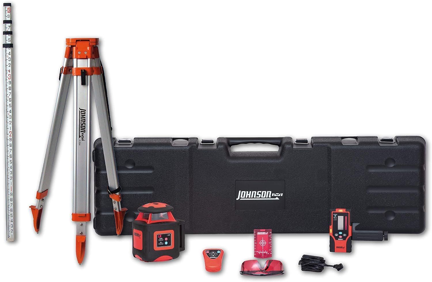 Johnson Level & Tool 40-6541 High Accuracy Dual Slope Rotary Laser System - Red