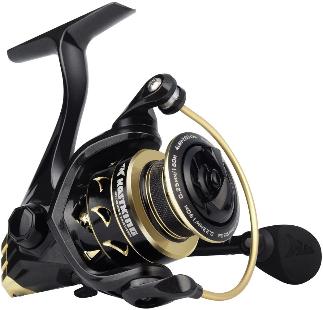 Refurbished KastKing 1000 Valiant Eagle Spinning Reel Gold - Reebelo US