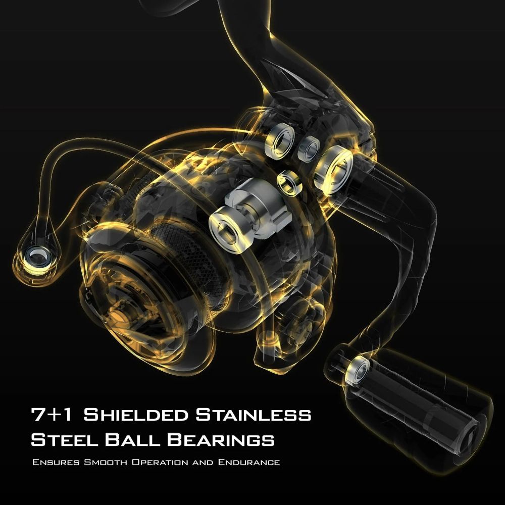 Refurbished KastKing 1000 Valiant Eagle Spinning Reel Gold - Reebelo US