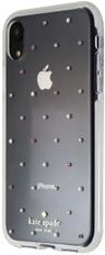 Kate Spade Defensive Hardshell Case for iPhone XR - Clear / Pin Dot Gems