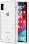 Kate Spade Defensive Hardshell Phone Case for iPhone XS and X - Clear / Pin Dot Gems