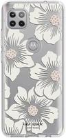 Kate Spade Hardshell Phone Case for Motorola One 5G Ace - Hollyhock Floral Clear