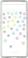 Kate Spade New York Protective Hardshell Phone Case for Google Pixel 6a - Iridescent Scattered Flowers